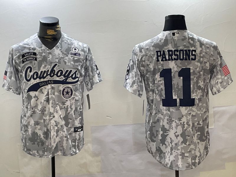 Men Dallas Cowboys #11 Parsons Nike Arctic Camo 2024 Salute to Service Limited NFL Jersey style 6->dallas cowboys->NFL Jersey